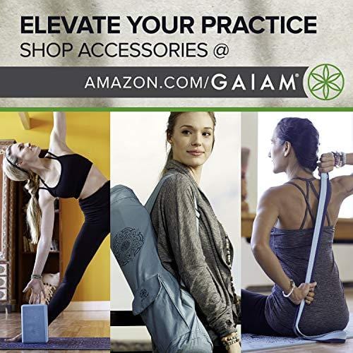 Gaiam Yoga Mat Premium Print Reversible Extra Thick Non Slip Exercise & Fitness Mat for All Types of Yoga, Pilates & Floor Workouts, Purple Lotus, 6mm Sports Gaiam 