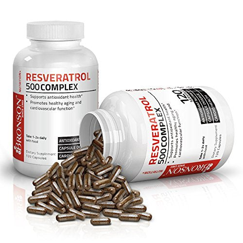 Bronson Resveratrol 500 Complex, 120 Capsules Supplement Bronson 