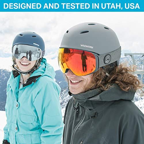 WildHorn Outfitters Roca Ski Goggles & Snowboard Goggles- Premium Snow Goggles for Men, Women and Kids. Features Quick Change Magnetic Lens System with Integrated Clip Lock. Ski WildHorn Outfitters 