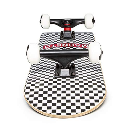 Magneto Kids Skateboard | Maple Deck with Components - Designed for Kids and Teens (Checkered) Sports Magneto 