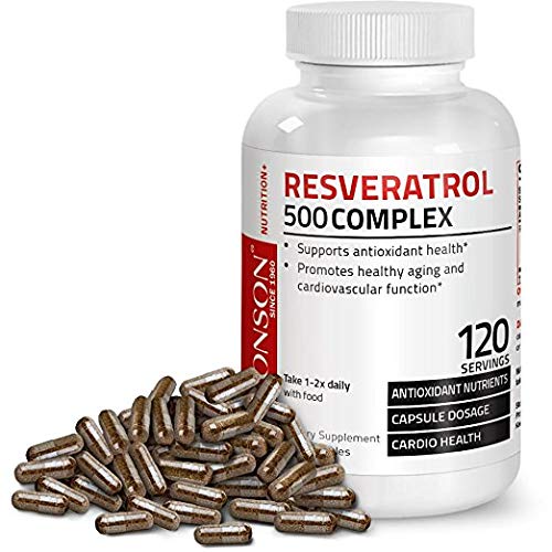Bronson Resveratrol 500 Complex, 120 Capsules Supplement Bronson 