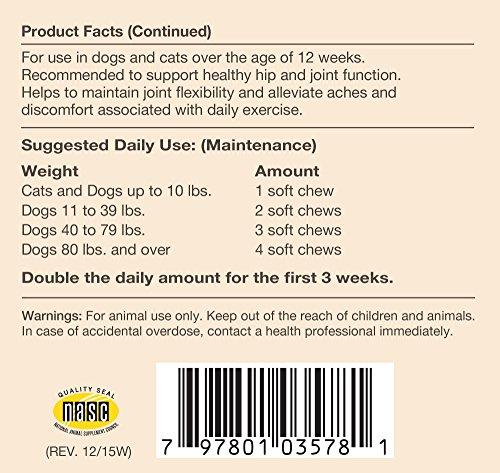 NaturVet Joint Care Supplement For Dogs, Support Joint Health with Glucosamine, MSM and Chondroitin, Tasty Soft Chews, Glucosamine DS Plus Made by Animal Wellness NaturVet 