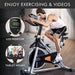 YOSUDA Indoor Cycling Bike Stationary - Cycle Bike with Ipad Mount & Comfortable Seat Cushion (Gray) Sports YoSuDa 