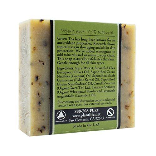 Green Tea 100% Pure & Natural Aromatherapy Herbal Soap- 4 oz (113g) Natural Soap Plantlife 