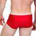 Taddlee Solid Color Red Men Swimwear Swim Boxer Briefs Bikini Board Surf Shorts (L) Men's Swimwear Taddlee 