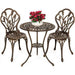 Best Choice Products 3-Piece Cast Aluminum Patio Bistro Furniture Set w/Antique Copper Finish Lawn & Patio Best Choice Products 