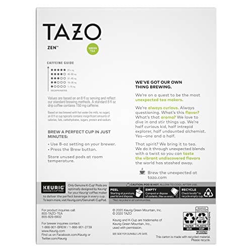 TAZO Tea K-Cups, Green Tea, Zen, 22 Pods Grocery TAZO 