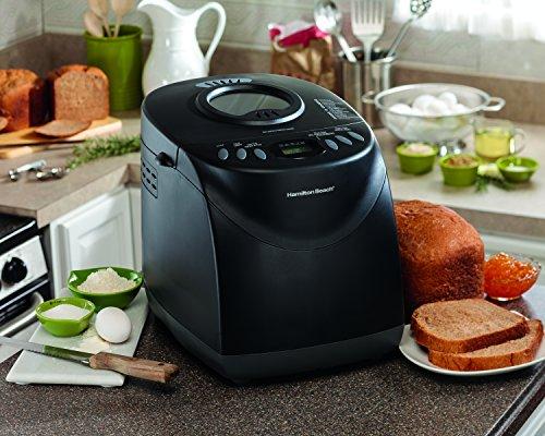 Bread Maker, 2 Pound Capacity Bread Maker machine, Gluten Free Setting, Programmable, Black Kitchen & Dining Hamilton Beach 