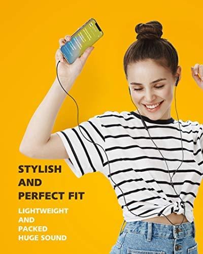 PALOVUE Lightning Headphones Earphones Earbuds Compatible iPhone 11 Pro Max iPhone X XS Max XR iPhone 8 Plus iPhone 7 Plus MFi Certified with Microphone Controller SweetFlow (Black) Electronics PALOVUE 
