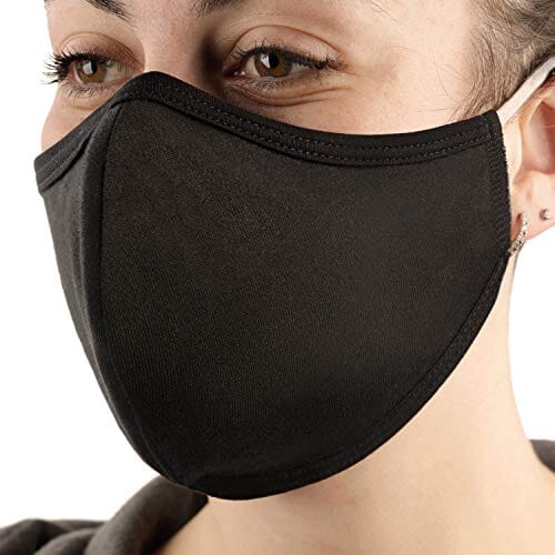 StringKing Reusable Cloth Face Mask - Protection for Kids and Adults - USA-Made, Washable Face Masks (1 Pack - Large/Adult - Black) Tools StringKing 