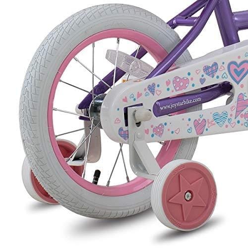 JOYSTAR 12 Inch Kids Bike for 2 3 4 Year Girls, Child Bicycle with Training Wheels & Basket, 85% Assembled, Purple Outdoors JOYSTAR 