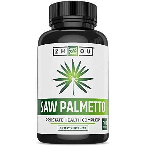 Saw Palmetto Supplement For Prostate Health - Extract & Berry Powder Complex - Healthy Urination Frequency & Flow Formula - May Help Block DHT - 500mg Capsules Supplement Zhou Nutrition 