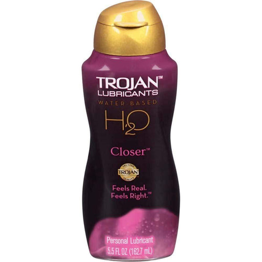 Trojan Lubricants H2o Closer Water Based Personal Lube Feels Real Feels Right : Size 5.5 Oz Lubricant Trojan 