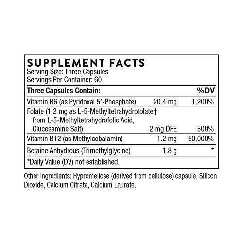 Thorne Research - Methyl-Guard - Methylation Support Supplement with Folate and Vitamin B12 - 180 Capsules Supplement Thorne Research 