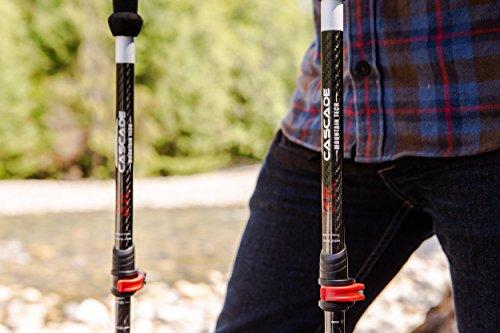 Cascade Mountain Tech 3K Carbon Fiber Trekking Poles Ultralight with Cork Grip and Quick Lock Trekking poles Cascade Mountain Tech 