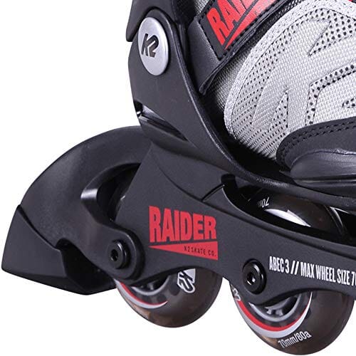 K2 Skate Youth Raider Inline Skates, Gray/Red, Medium (1-5) Outdoors K2 Skate 