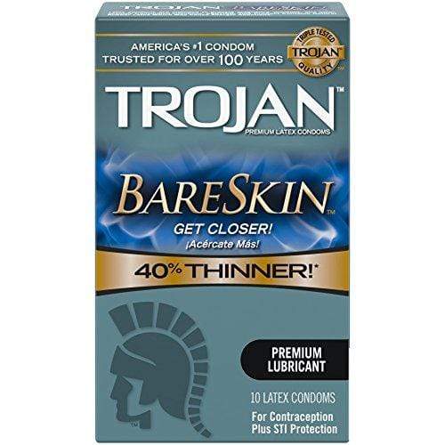 Trojan Sensitivity Bareskin Lubricated Latex Condoms, 10 Count Condom Trojan 