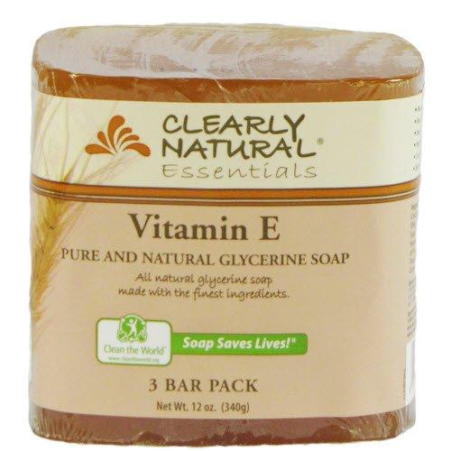 Clearly Natural Glycerine Bar Soap, Vitamin E, 3 Count Natural Soap Clearly Natural 