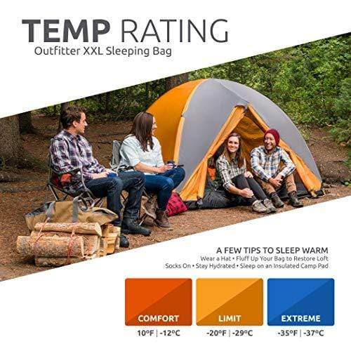 Teton Sports Outfitter XXL Sleeping Bag; Warm and Comfortable