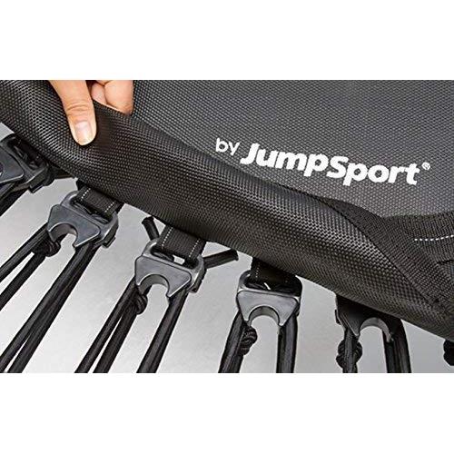 JumpSport 350 | Fitness Trampoline, In-Home Rebounder | Stable Exercise | Safe & Secure | No-Tip Arched Legs | Long Lasting Premium Bungees for Quality & Durability | 4 Workout Videos Included Fitness Trampoline JumpSport 