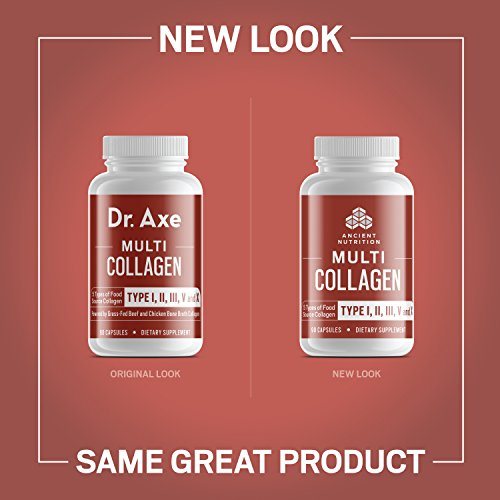 Ancient Nutrition Multi Collagen, 90 Capsules - High-Quality Blend of Grass-Fed Beef, Chicken, Wild Fish and Eggshell Collagen Peptides, Providing Type I, II, III, V and X Supplement Ancient Nutrition 