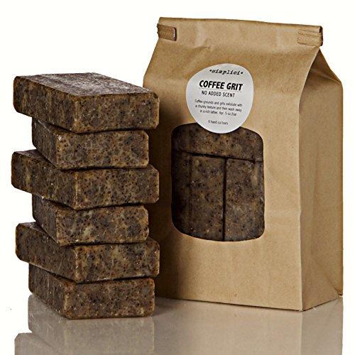 SIMPLICI Coffee Grit bar soap Value Bag (6 Bars) Natural Soap Simplici 