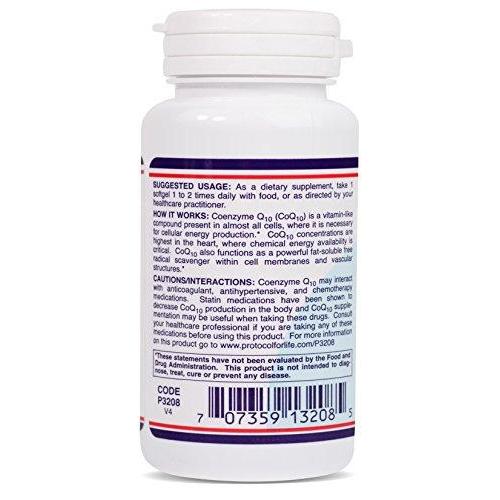 Protocol For Life Balance - CoQ10 100 mg - Supports Cardiovascular and Cellular Energy Production, Supports Heart Health, Antioxidant Rich - 90 Softgels Supplement Protocol For Life Balance 