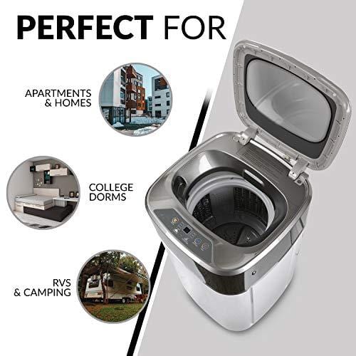 Farberware Professional FCW10BSCWHA 1.0 Cu. Ft. Portable Clothes Washer with 7-lb Load Capacity, Silver & Chrome Kitchen Farberware 