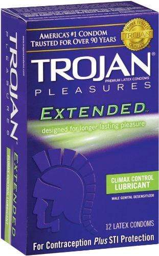 Trojan Extended Climax Control Lubricated Condoms, 12 Count Condom Trojan 
