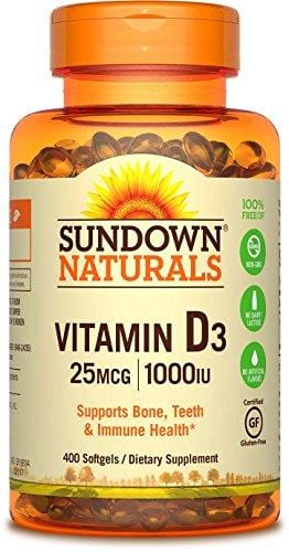 Sundown Naturals Vitamin D3 1000 IU, 400 Softgels Supplement Sundown 