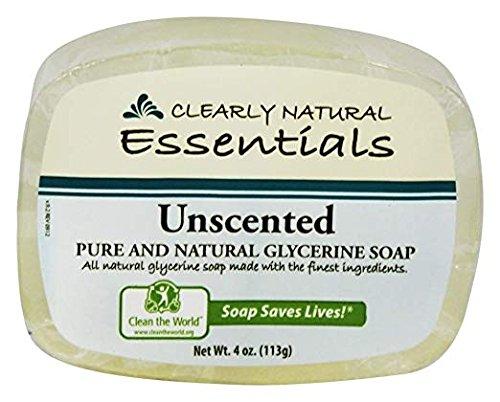 Clearly Natural Glycerin Bar Soap, Unscented, 4oz Bar, Pack of 6 Natural Soap Clearly Natural 