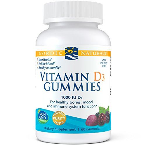 Nordic Naturals - Vitamin D3 Gummies, Healthy Bones, Mood, and Immune System Function, 60 Count Supplement Nordic Naturals 