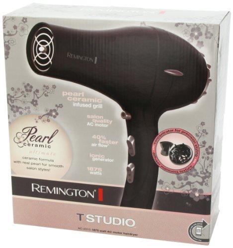 Remington Pro Hair Dryer with Pearl Ceramic Technology, Black/Pink, AC2015 Hair Dryer Remington 