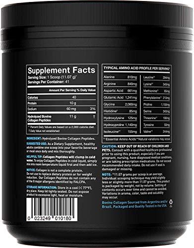 Collagen Peptides Powder (16oz) | Grass-Fed, Certified Paleo Friendly, Non-Gmo and Gluten Free - Unflavored Supplement Sports Research 