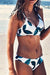 CUPSHE Women's Fresh Leaves Printing Cross Padding Bikini Set (S) Women's Swimwear CUPSHE 