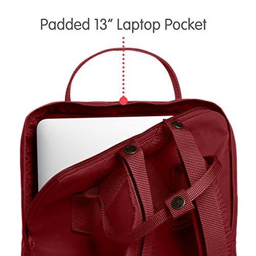 Fjallraven - Kanken Laptop 13" Bag, Heritage and Responsibility Since 1960, Ox Red Backpack Fjallraven 