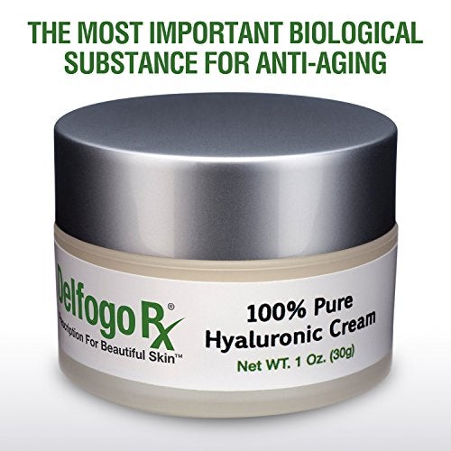 Delfogo Rx 100% Pure Hyaluronic Acid Cream | Targeted for Filling Wrinkles Quickly | Hyaluron is the Active Ingredient in Restylane Skin Care SkinPro 