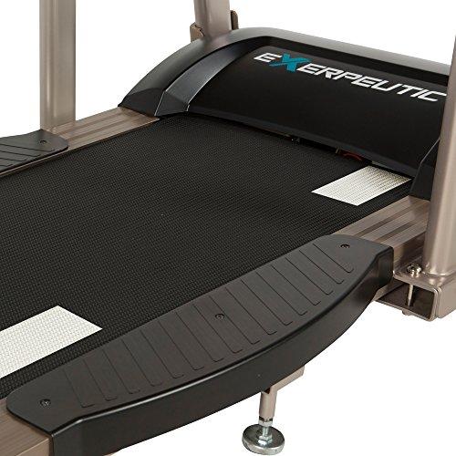 EXERPEUTIC TF2000 Recovery Fitness Walking Treadmill with Full Length Hand Rails, Deck Cushions and Heart Rate Monitoring Sport & Recreation Exerpeutic 