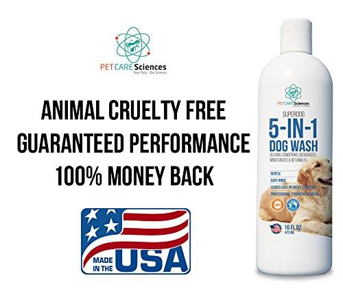 Dog/Puppy/Pet Shampoo - 96% Plant Content Naturally Derived Coconut Oil, Oatmeal, Aloe & Palm. 5 in 1 Cleaner, Conditioner, Detangler, Deodorizer and Moisturizer. Sensitive. Made in USA. 16OZ Animal Wellness PET CARE Sciences 