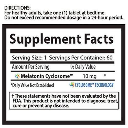 Melatonin 10mg Supplement Nature's Essentials 
