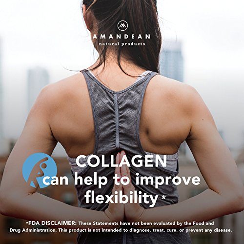 Collagen Peptides Packets | Box of 30 Individual Stick Packs | Grass Fed Hydrolyzed Collagen Protein Powder | Unflavored, Easy to Mix | Paleo & Keto Friendly | Promotes Healthy Joints, Gut, Skin, Hair Supplement AMANDEAN 
