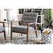 Baxton Studio Sorrento Mid-Century Retro Modern Fabric Upholstered Wooden Lounge Chair, Grey Furniture Baxton Studio 