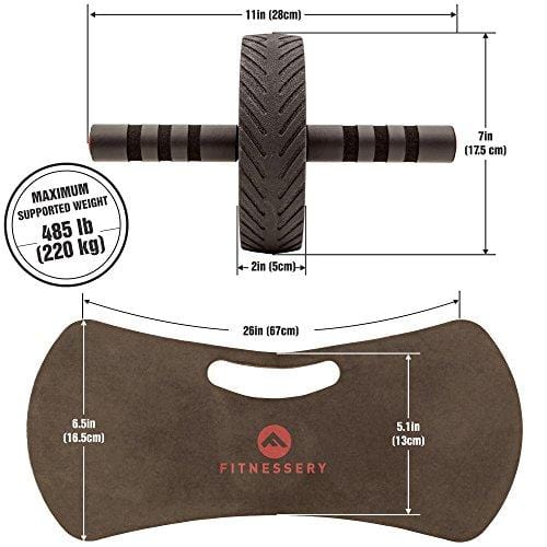 Fitnessery Ab Roller for Abs Workout - Ab Roller Wheel Exercise Equipment - Ab Wheel Exercise Equipment - Ab Wheel Roller for Home Gym - Ab Machine for Ab Workout - Ab Workout Equipment Sports Fitnessery 