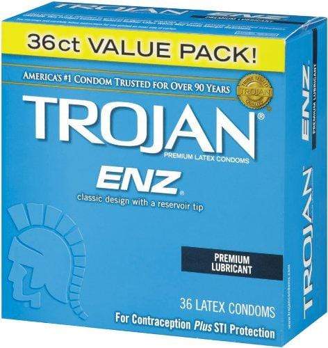 Trojan Condom ENZ Lubricated, 2 Boxes (36 Condoms) Condom Trojan 