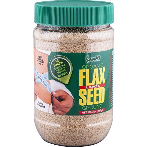 Sanar Naturals Organic Ground Flaxseed, 8 Ounce - Semilla de Lino, Linaza, Great Source of Omega 3,6,9, Dietary Fibers, Lignans, and Protein Supplement Sanar Naturals 