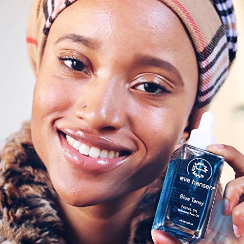 Eve Hansen Blue Tansy Facial Oil | Skin Balancing Face Oil With Squalane Oil, Rosehip Oil, Turmeric, Vitamin E Oil For Skin | Oil Regulating Face Moisturizer, Anti Aging Oil and Pore Minimizer 1.7 oz Skin Care Eve Hansen 