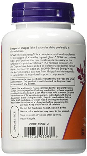 NOW Thyroid Energy,90 Veg Capsules Supplement NOW Foods 