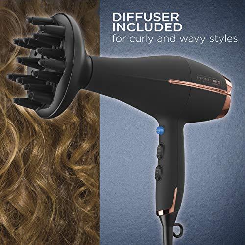 INFINITIPRO BY CONAIR 1875 Watt AC Motor Pro Hair Dryer, Black / Rose Gold Beauty Conair 
