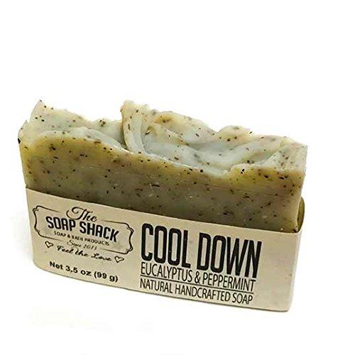 Eucalyptus Peppermint Soap-Handmade Soap-Cold Process Soap-Ground Spearmint leaves-By The Soap Shack Natural Soap The Soap Shack 