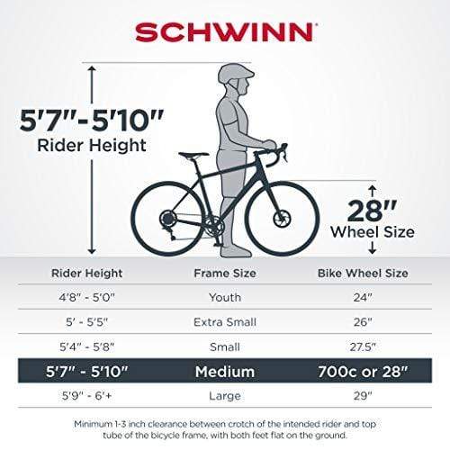 Schwinn 28 Inch Women's Bike Height Schwinn Bike Mens Hybrid